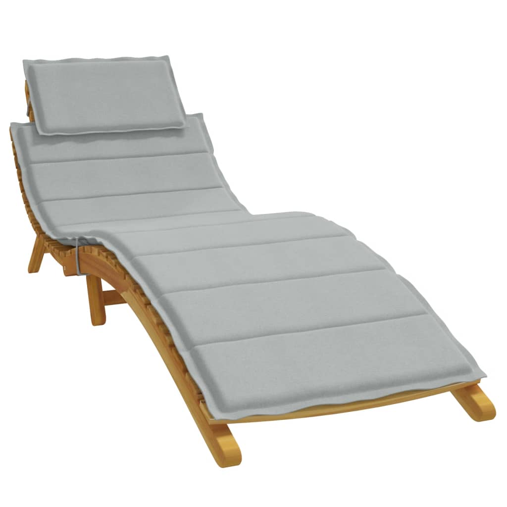 Vidaxl Lounger Cushion 186x58x3 cm tissu gris clair mixte