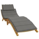 Vidaxl Lounger Cushion 186x58x3 cm Stoff Mixed Dark Grey