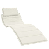 Vidaxl Lounger Cushion 186x58x3 cm Crème mélangée en tissu -Colore