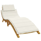 Vidaxl Lounger Cushion 186x58x3 cm Crème mélangée en tissu -Colore