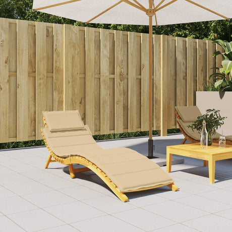 Vidaxx Liegekissen 186x58x4 cm Stoff beige meliert