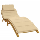 Vidaxl Lounger polštář 186x58x3 cm látka smíšená béžová