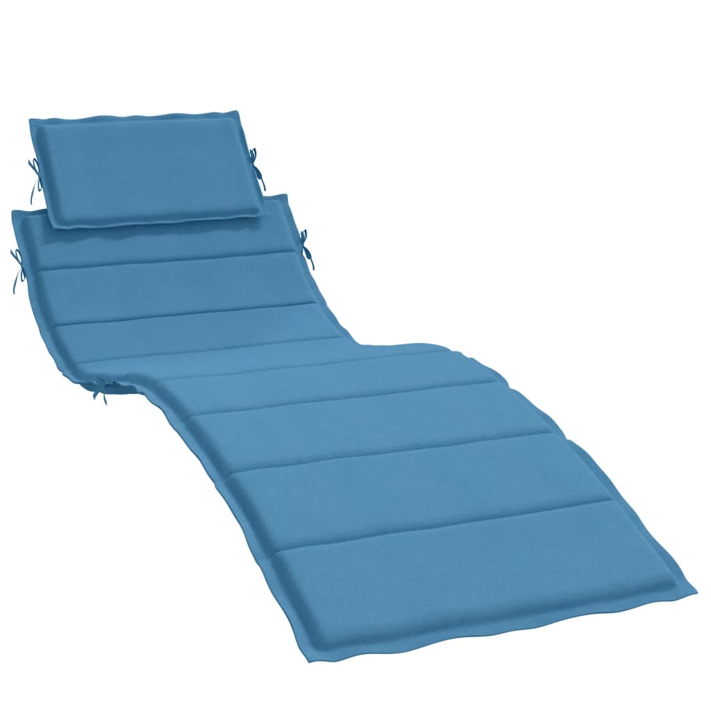 Vidaxl Lounger Cushion 186x58x3 cm stof blandet blå