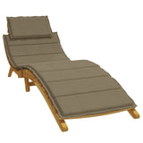 Vidaxl Lounger Cushion 186x58x3 cm Taupe mixte Taupe