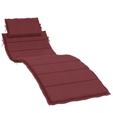 Vidaxl Lounger Cushion 186x58x3 cm tkanina mešano vino rdeče