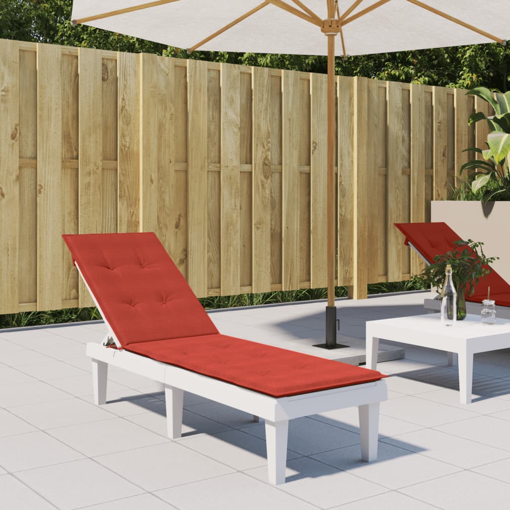 Vidaxl Patio Stol Pushion (75+105) X50x3 cm stof Blandet rødt