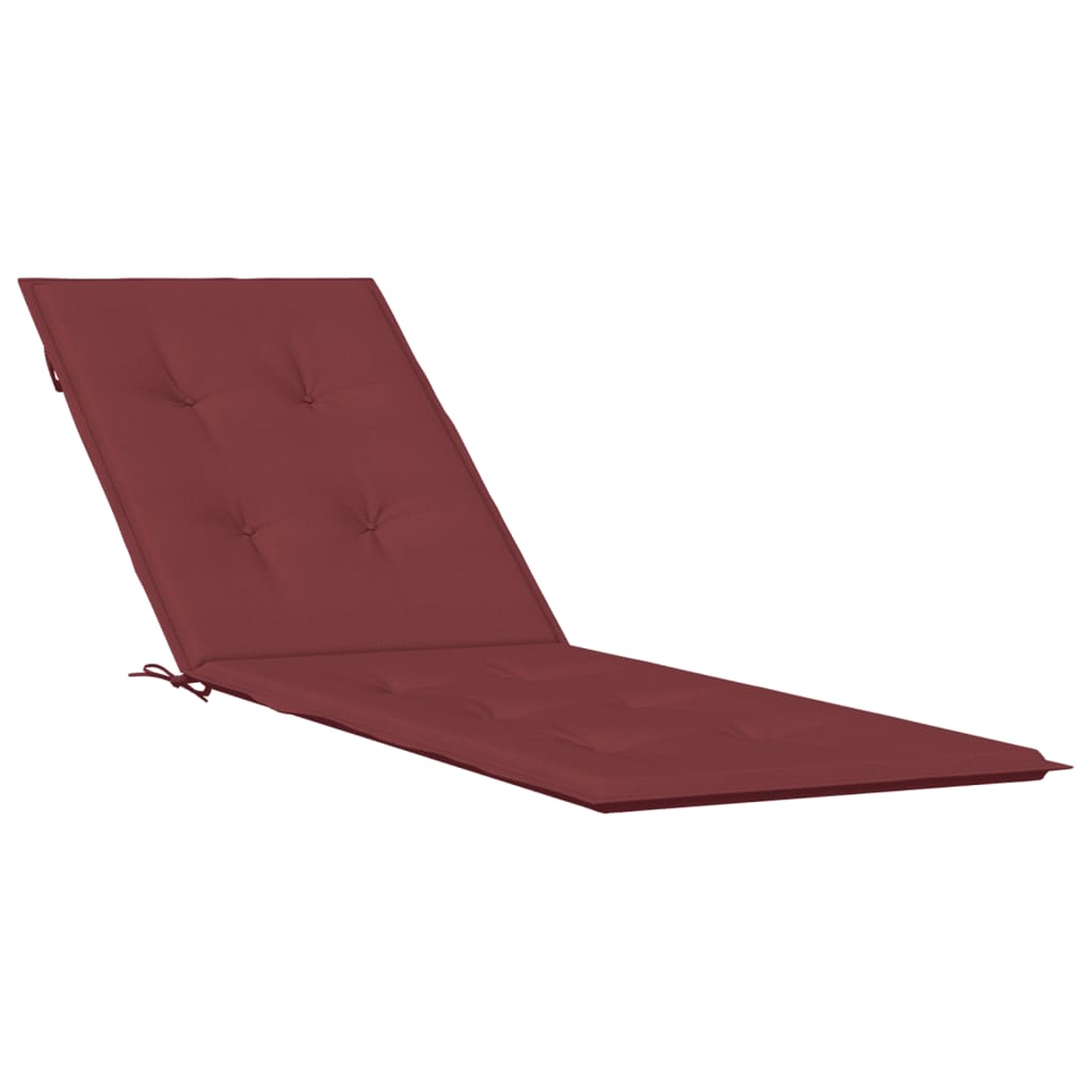 Vidaxl Patio Chair Këssen (75 + 105) X50x3 cm gemëscht Wäin rout