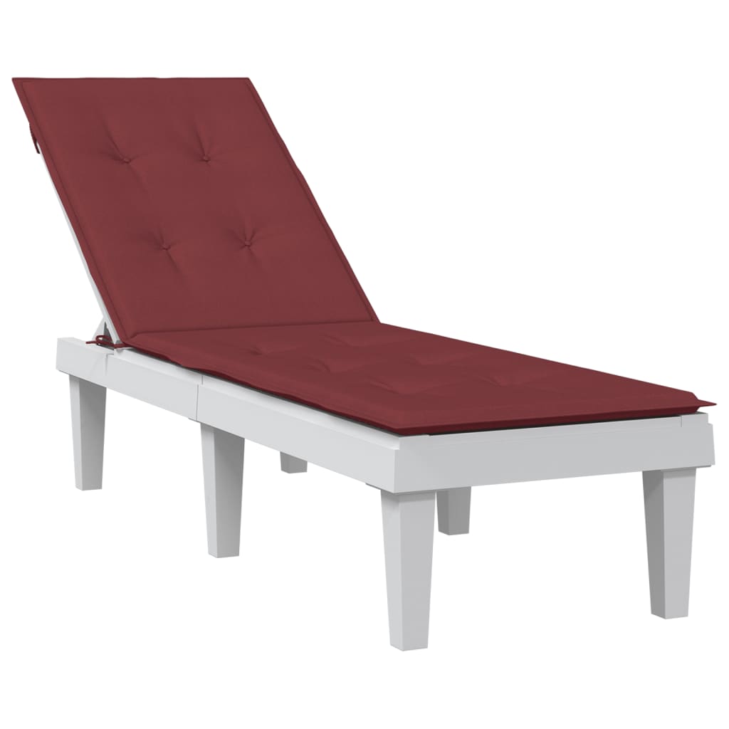 Vidaxl Cuscino della sedia da patio (75+105) X50x3 cm tessuto misto di vino rosso