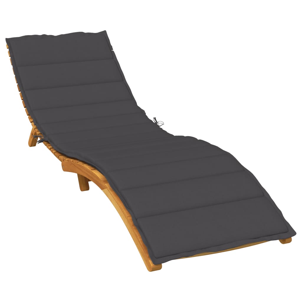 Vidaxl Lounger Rushion 200x50x4 cm tkanina mieszana antracytowa antracyt