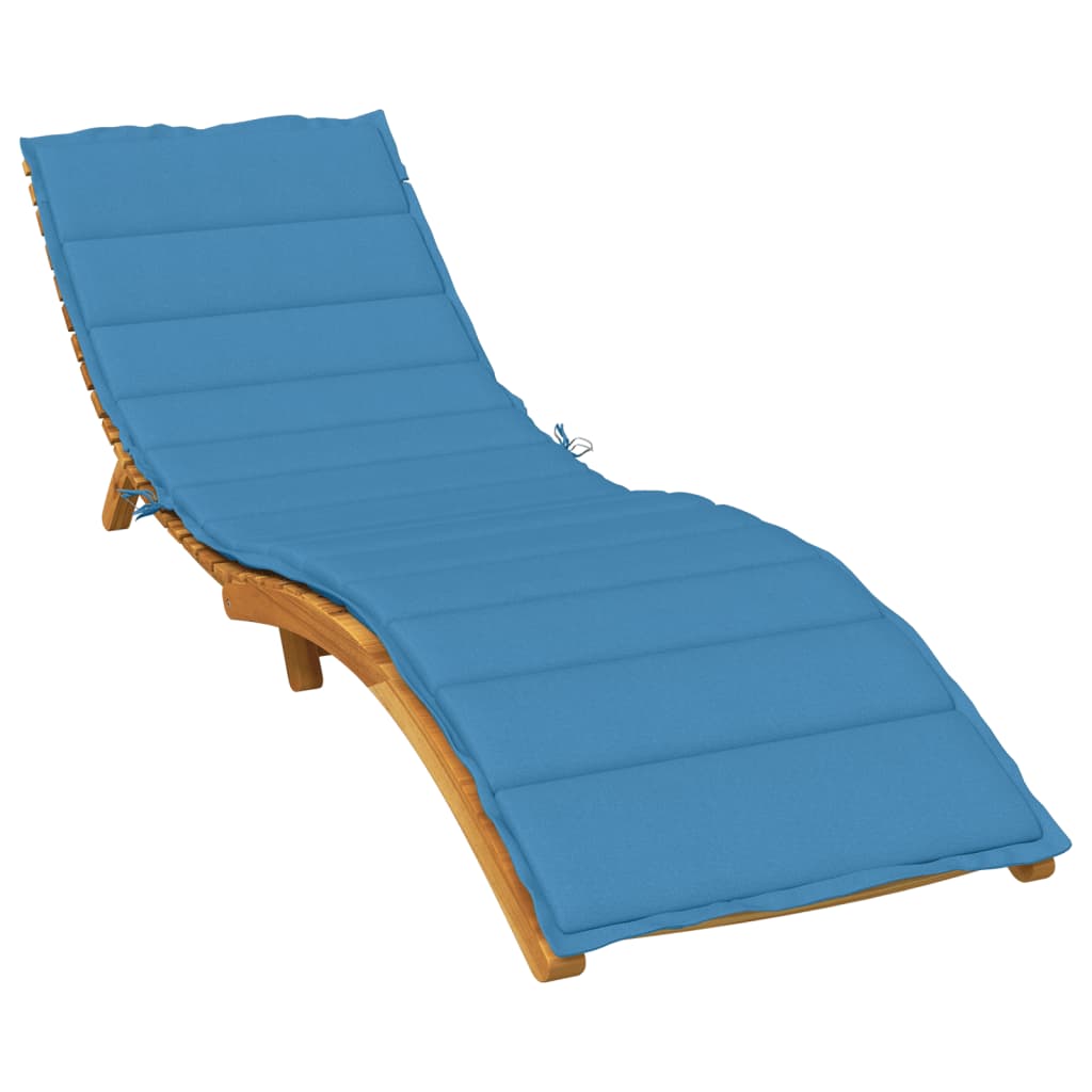 Vidaxl Lounger Cushion 200x50x4 cm stof blandet blå