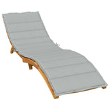 Vidaxl Lounger Cushion 200x60x4 cm tissu gris clair