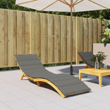 VIDAXL LOUNGER DUMHION 200x60x4 cm Mieszany ciemnopłetki szary