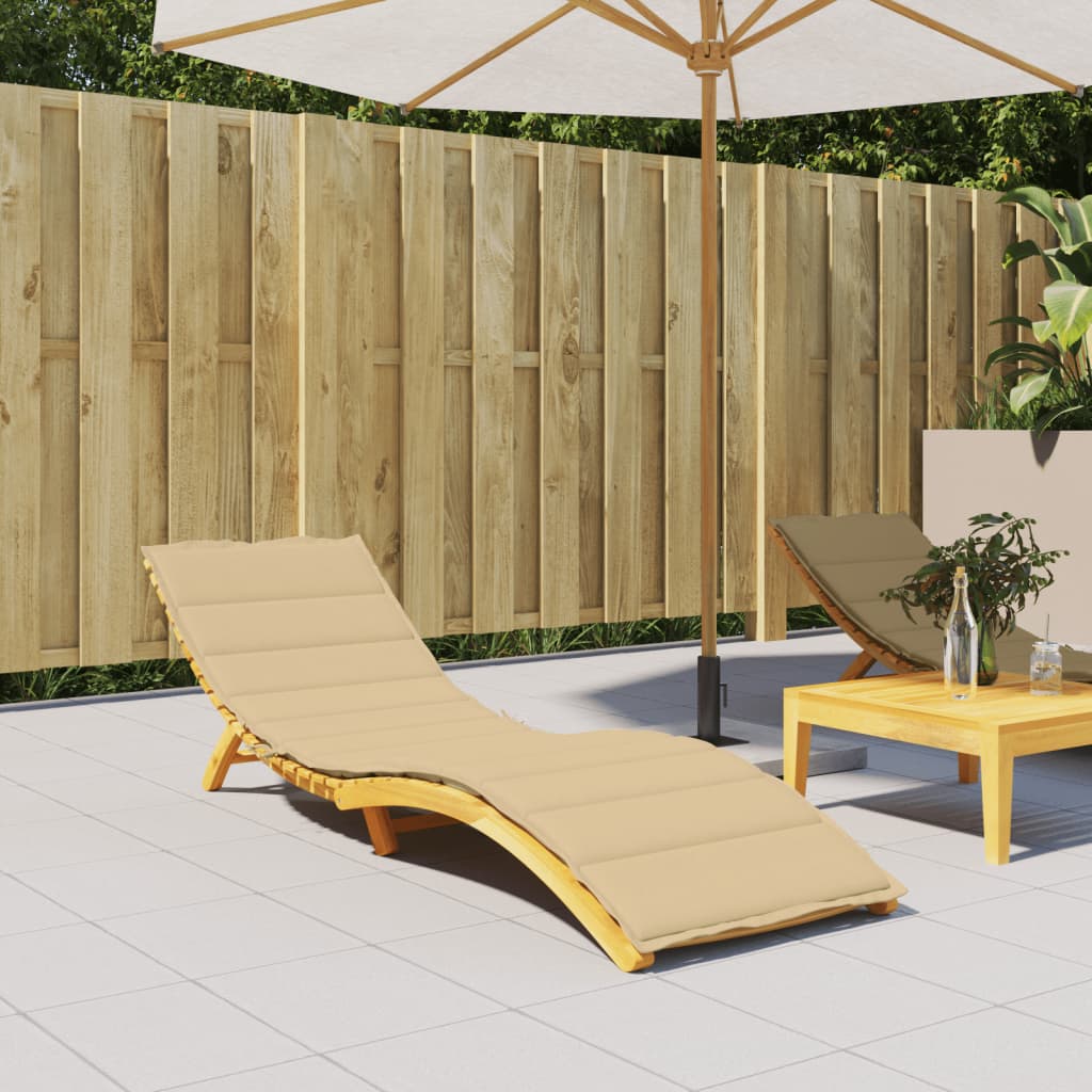 Vidaxx Liegekissen 200x60x4 cm Stoff beige meliert