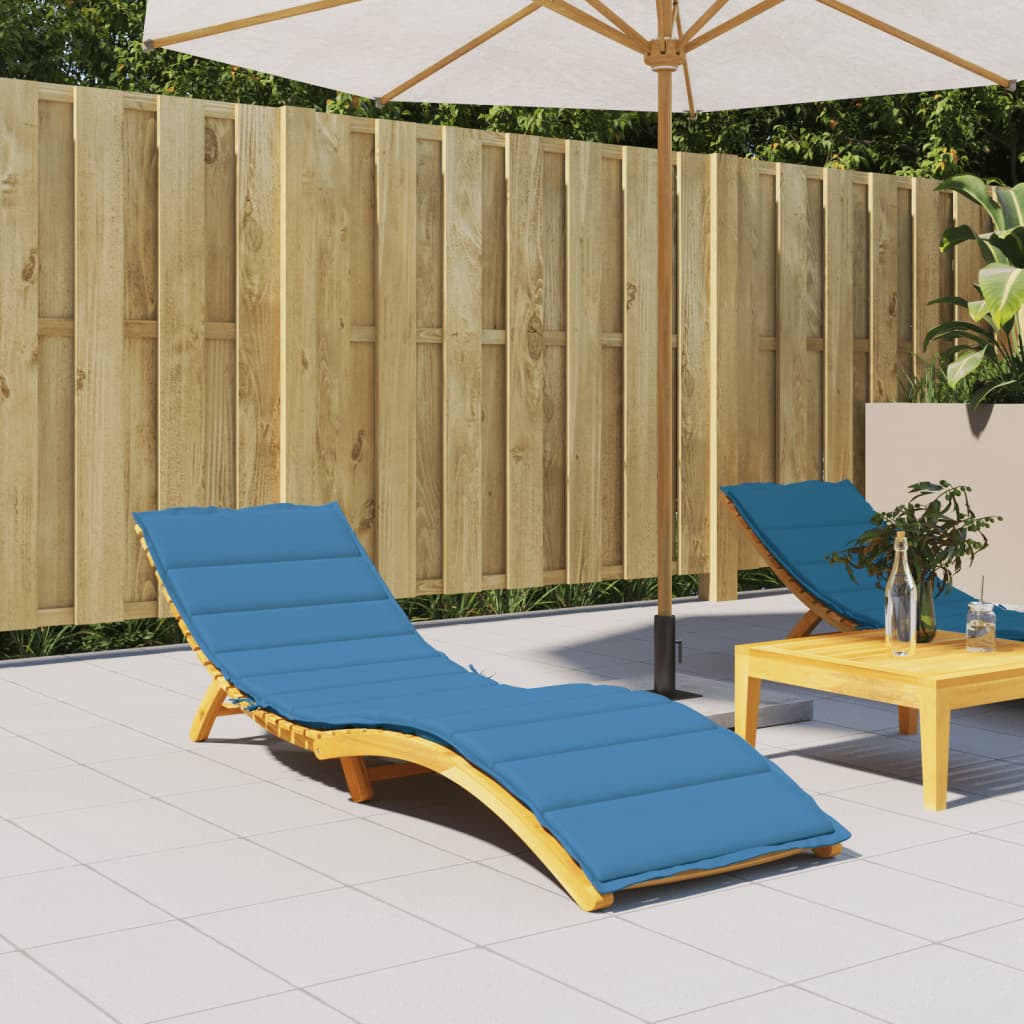 Vidaxl Lounger polštář 200x60x4 cm látka smíšená modrá