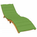 Vidaxl Rounger Cushion 200x60x4 cm de tela mixta verde