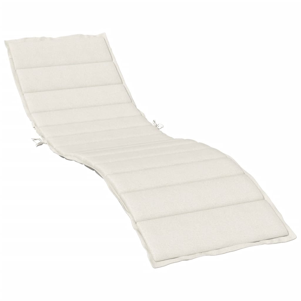 Vidaxl Lounger Cushion 200x70x4 cm stof Blandet fløde -farvet