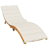 Vidaxl Lounger Cushion 200x70x4 cm stof Blandet fløde -farvet