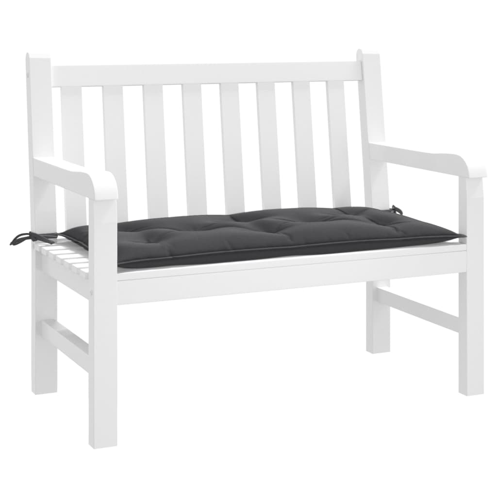 Vidaxl Garden Bench Pushion 100x50x7 cm stof Blandet antracit -farvet