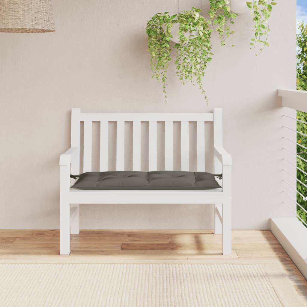 Vidaxl Garden Bench Cushion 100x50x7 CM Tyg Mixed Dark Grey