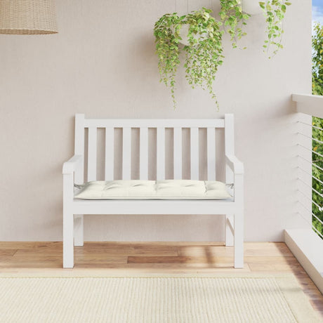 VidaXL Gartenbankauflage 100x50x7 cm Stoff gemischt creme