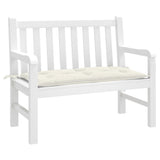 Vidaxl Garden Bench Pushion 100x50x7 cm stof Blandet fløde -farvet