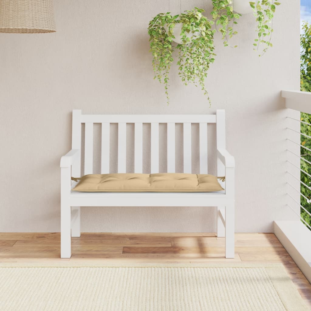 VidaXL Gartenbankauflage 100x50x7 cm Stoff beige gemischt