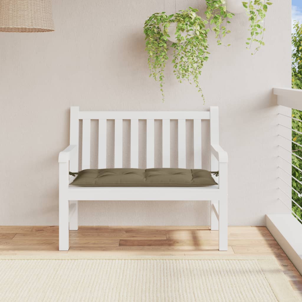 Vidaxl Garden Banc Cushion 100x50x7 cm tissu mélangé taupe