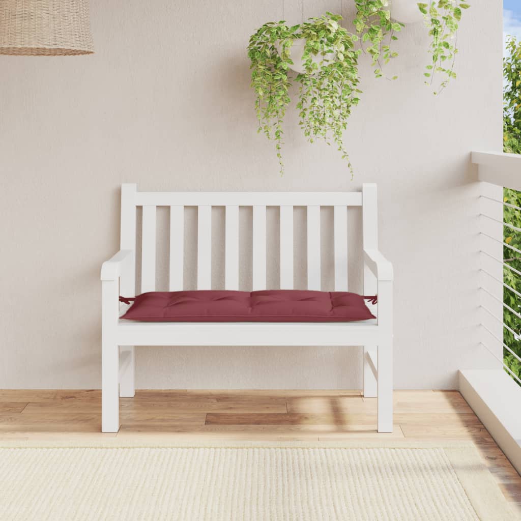 Vidaxl Garden Banch Cushion 100x50x7 cm in tessuto misto rosso