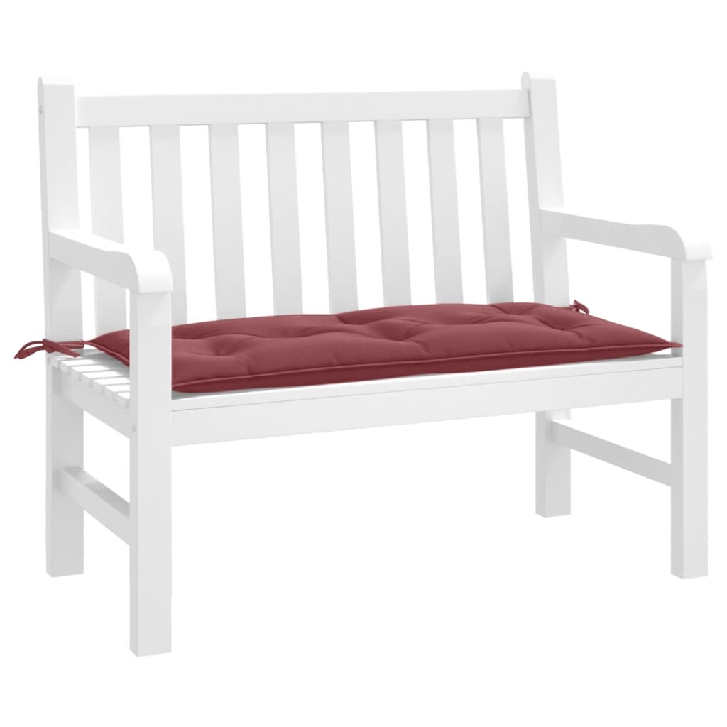 Vidaxl Garden Bench polštář 100x50x7 cm tkanina smíšená víno červená