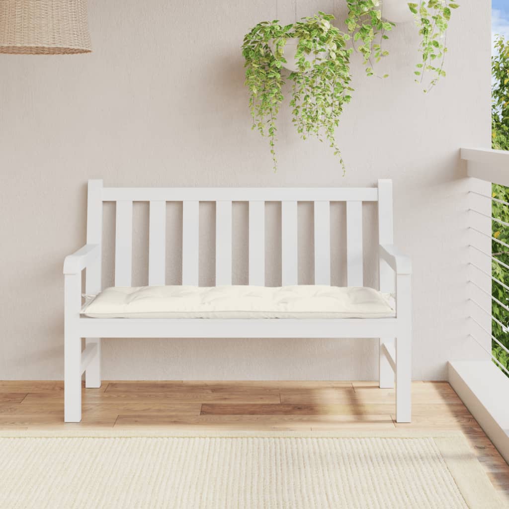 Vidaxl Garden Bench polštář 120x50x7 cm tkanina smíšený krém