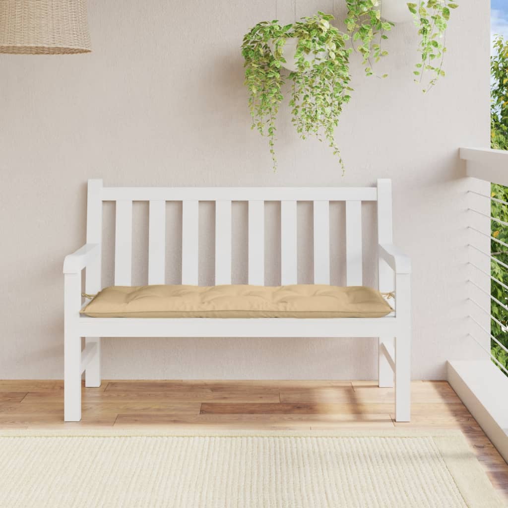 Vidaxl Garden Bench Poduszka 120x50x7 cm Mieszana beżowa tkanina