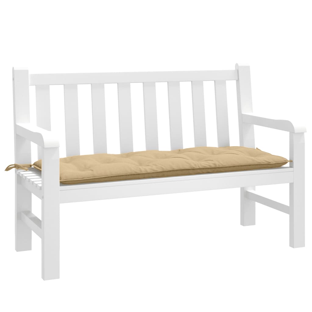 Vidaxl Garden Bench Poduszka 120x50x7 cm Mieszana beżowa tkanina