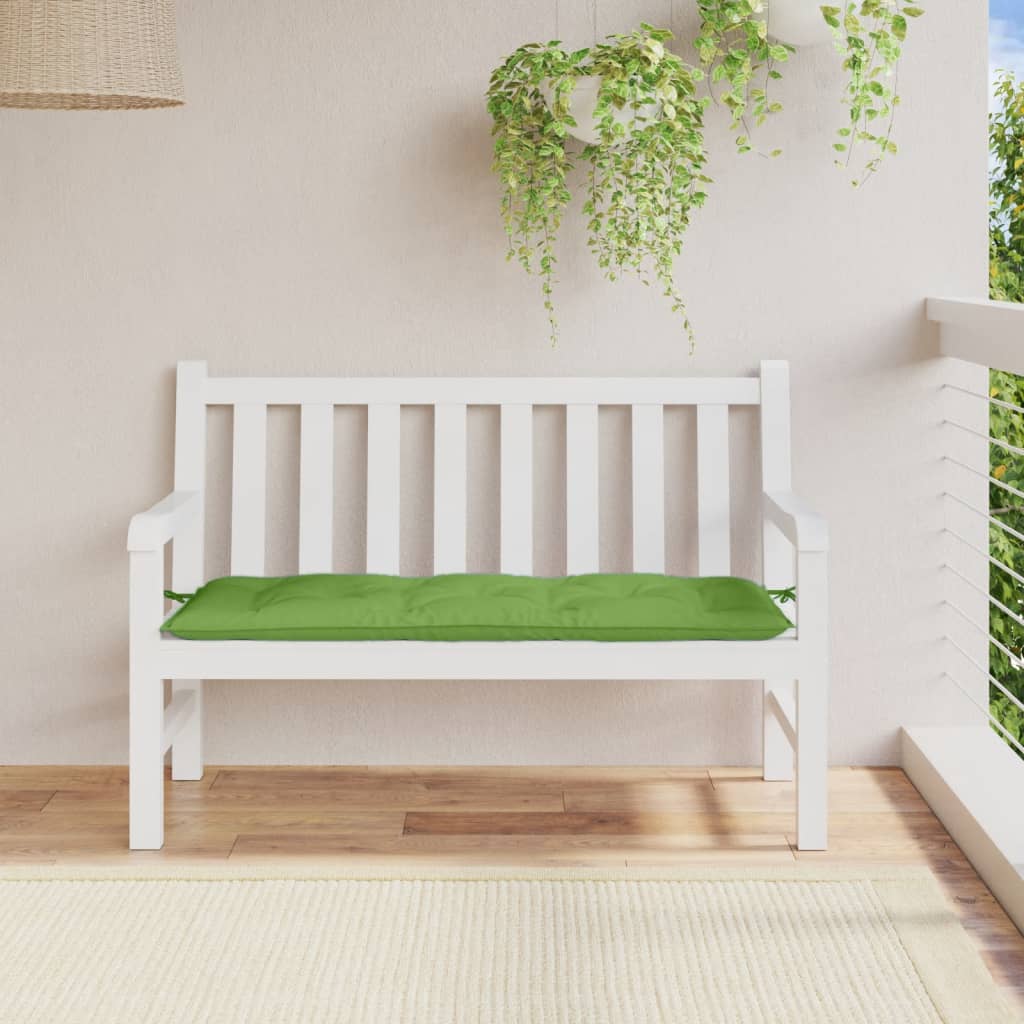 Vidaxl Garden Bench Cushion 120x50x7 CM Fabric de color verde mixta