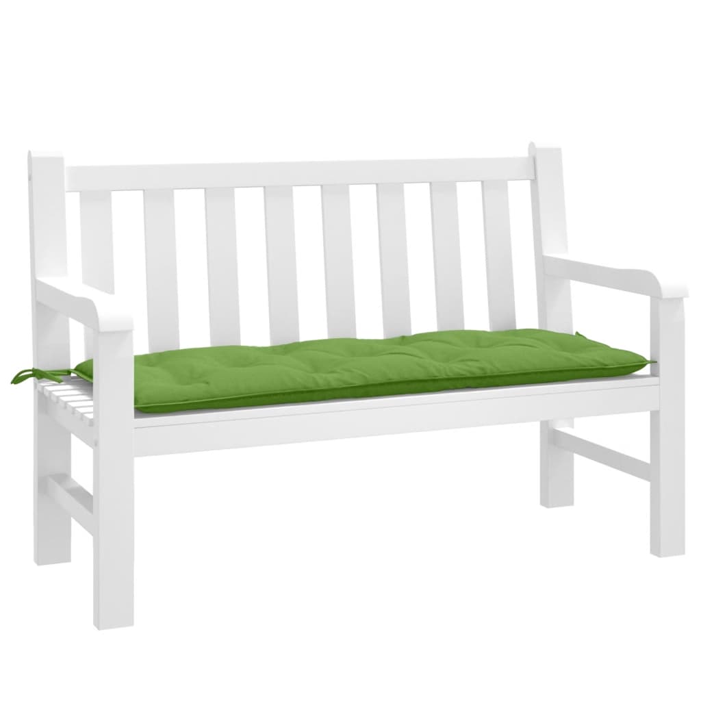 Vidaxl Garden Bench Cushion 120x50x7 cm tyg blandat grönt