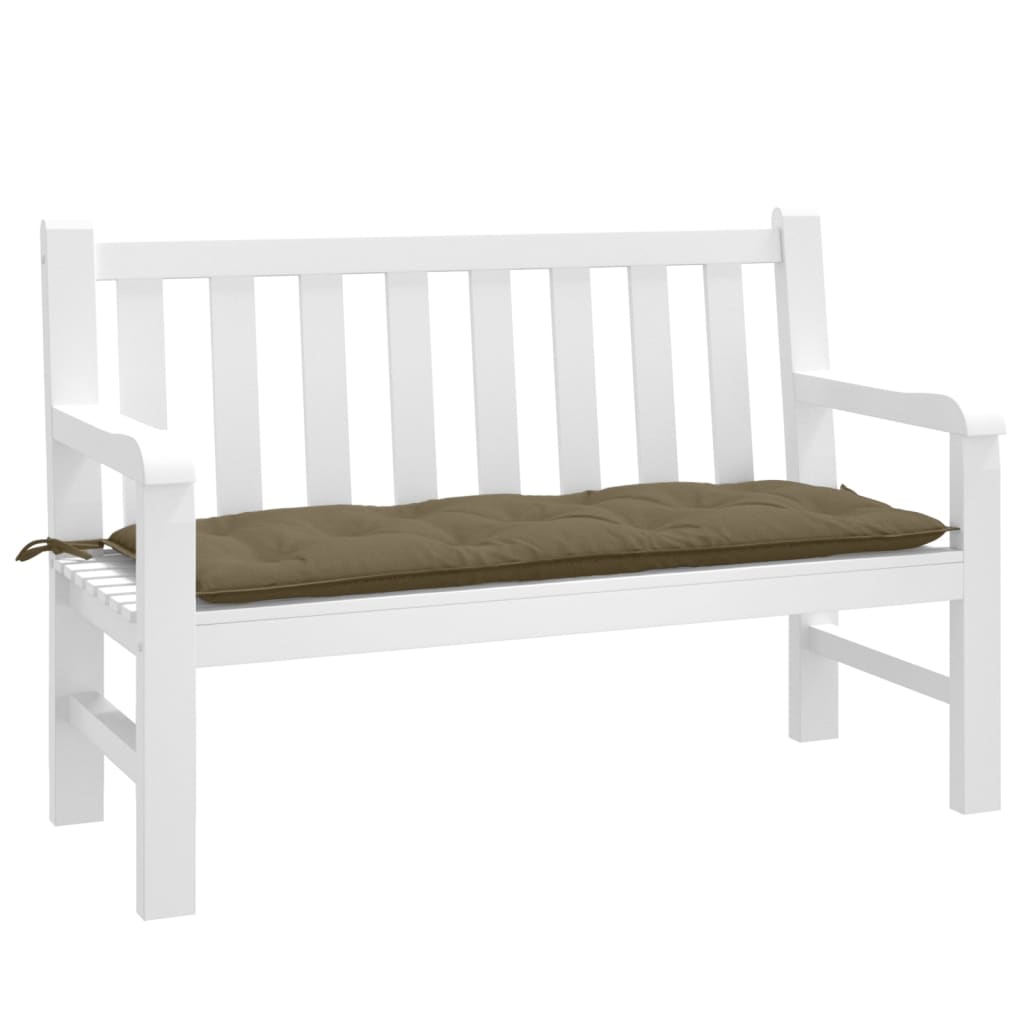 Vidaxl Garden Bench Kissen 120x50x7 cm Stoff gemischt Taupe