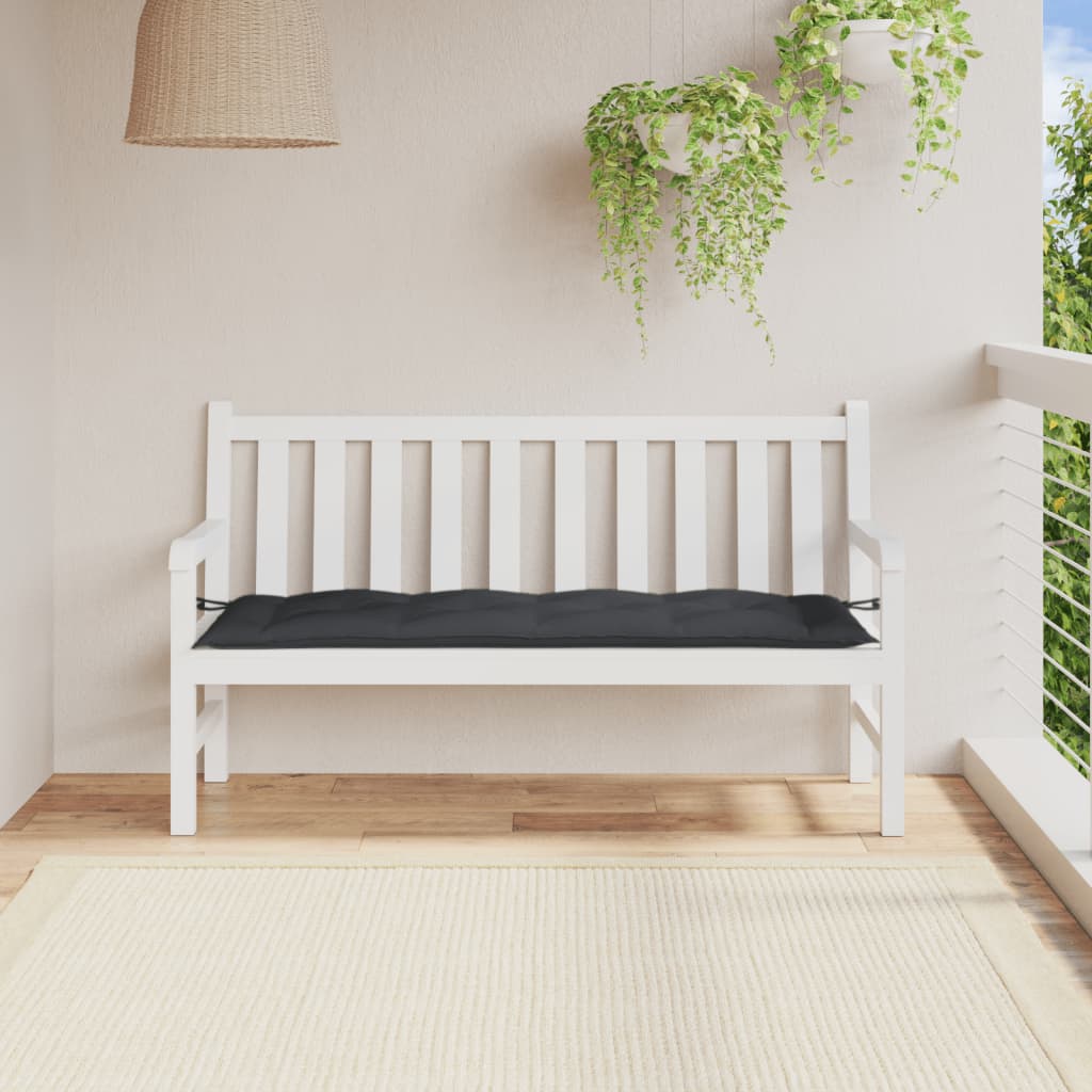 VIDAXL Garden Bench blazina 150x50x7 cm tkanina mešana antracit -barvana