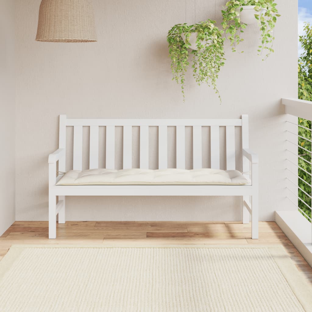 Vidaxl Garden Bench polštář 150x50x7 cm tkanina smíšený krém -