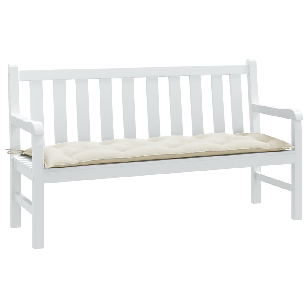 Vidaxl Garden Bench Poduszka 150x50x7 cm tkanina mieszana krem ​​-rozkład