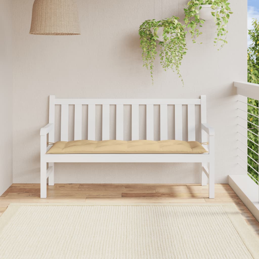 Vidaxl Garden Bench Cushion 150x50x7 CM Tyg Mixed Beige