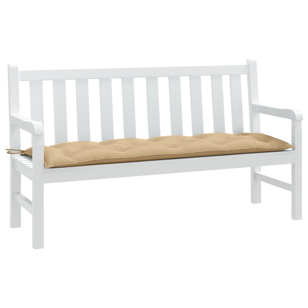 Vidaxl Garden Bench Kissen 150x50x7 cm Stoff gemischt Beige