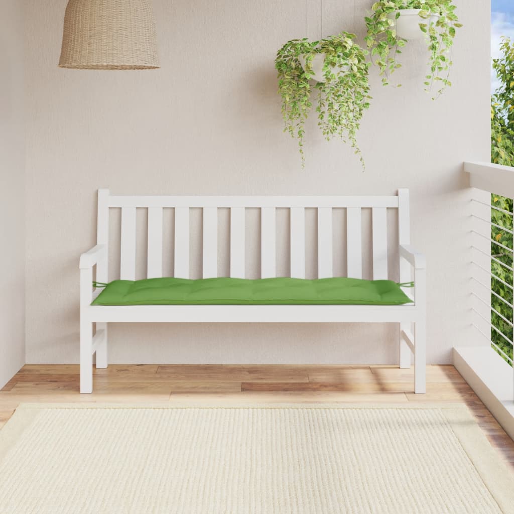 Vidaxl Garden Bench Cushion 150x50x7 cm tyg blandat grönt