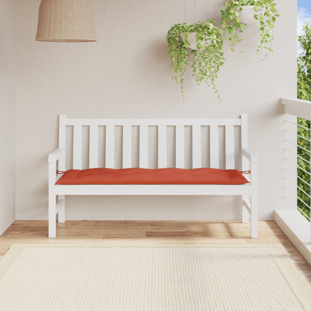 VidaXL Gartenbankauflage 150x50x7 cm Stoff rot gemischt