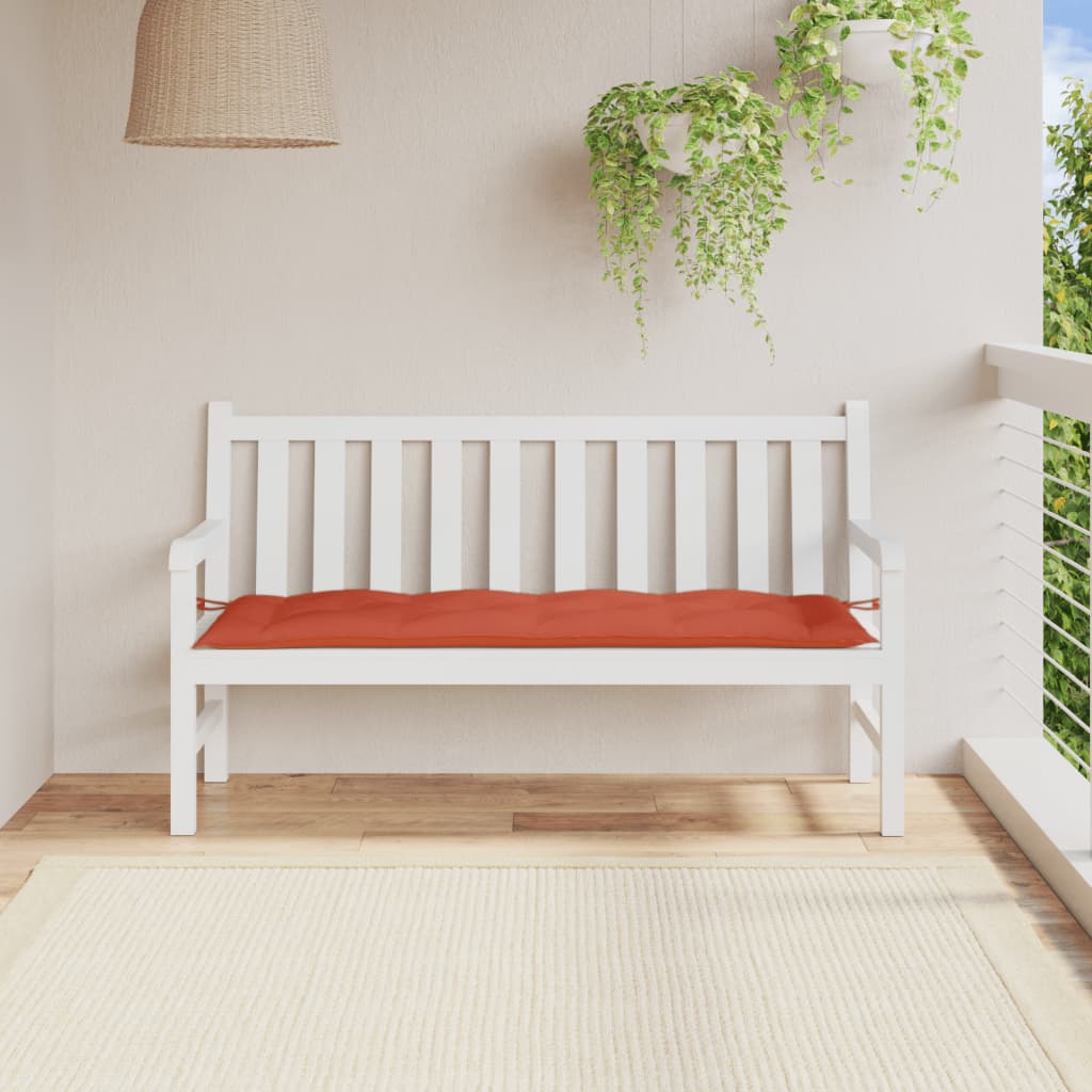 Vidaxl Garden Bench Pushion 150x50x7 cm stof Blandet rød