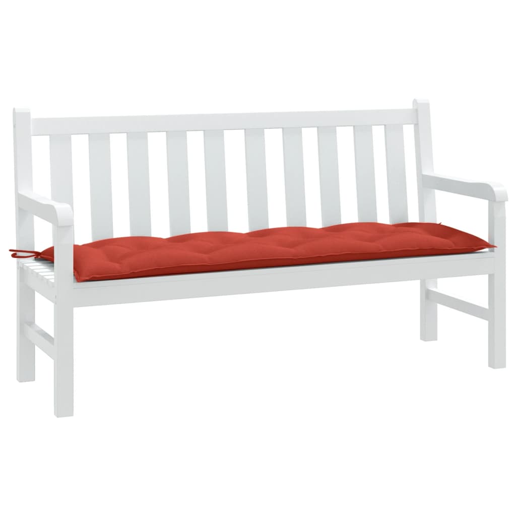 Vidaxl Garden Bench Pushion 150x50x7 cm stof Blandet rød