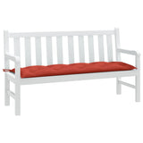 Vidaxl jardin banc coussin 150x50x7 cm tissu rouge mélangé