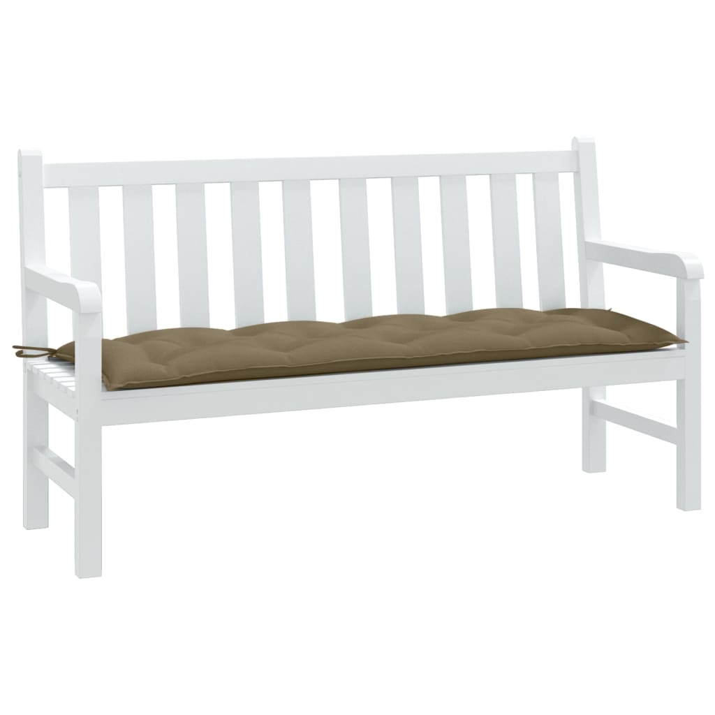 Vidaxl garden bench cushion 150x50x7 cm fabric mixed taupe