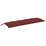 Vidaxl Garden Bench Cushion 150x50x7 cm tyg blandat vinrött