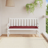 Vidaxl Garden Bench Cushion 150x50x7 cm tyg blandat vinrött