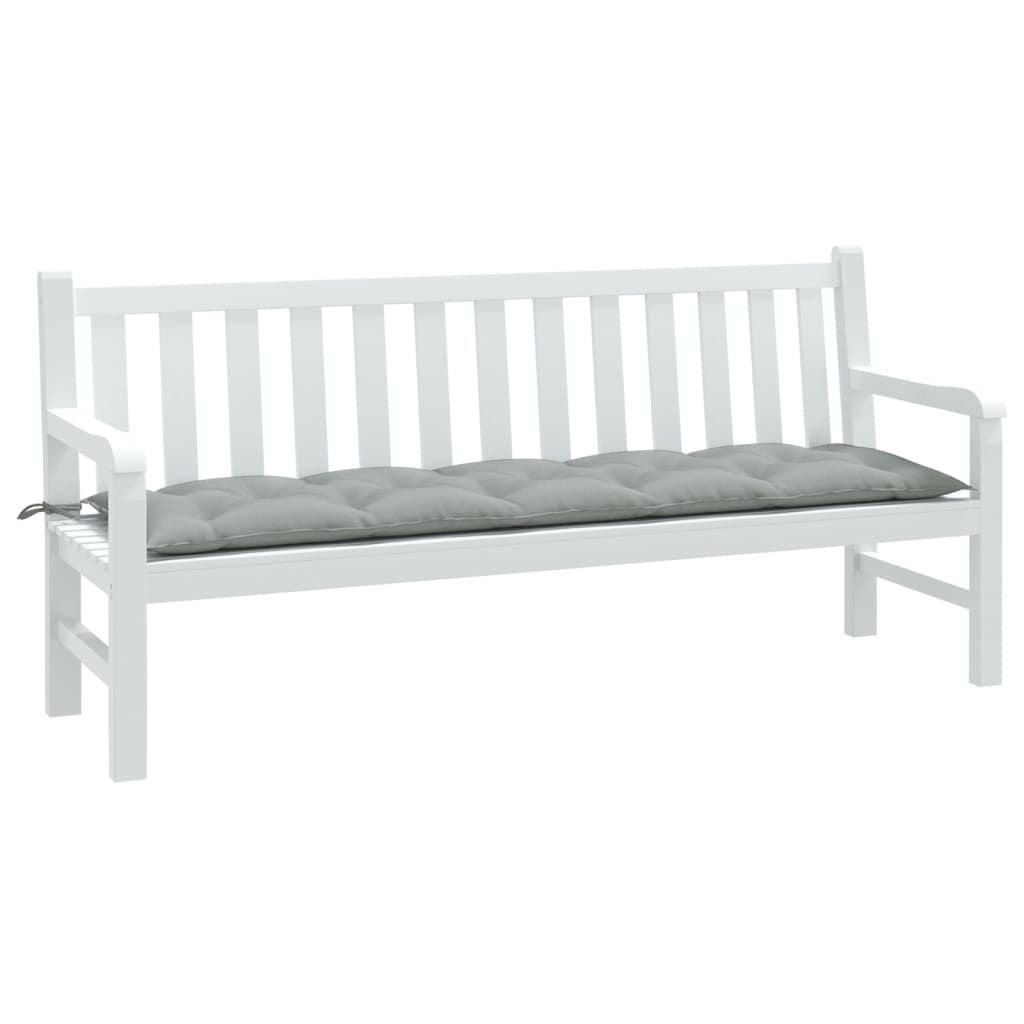 Vidaxl Garden Bench Cushion 180x50x7 CM Fabric Gred Grey