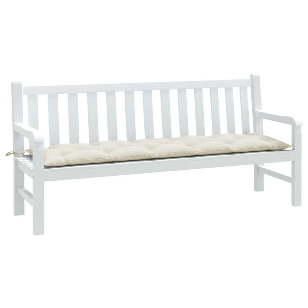 Vidaxx Gartenbankauflage 180x50x7 cm Stoff gemischt creme